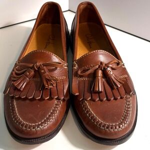 Cole Hahn Tan Leather Tassel Dwight Loafers Prep in Size 9